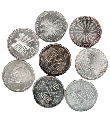 Silbermünze 10 DM Gedenkmünze diverse Jahrgänge 1972-1997 differenzbesteuert 